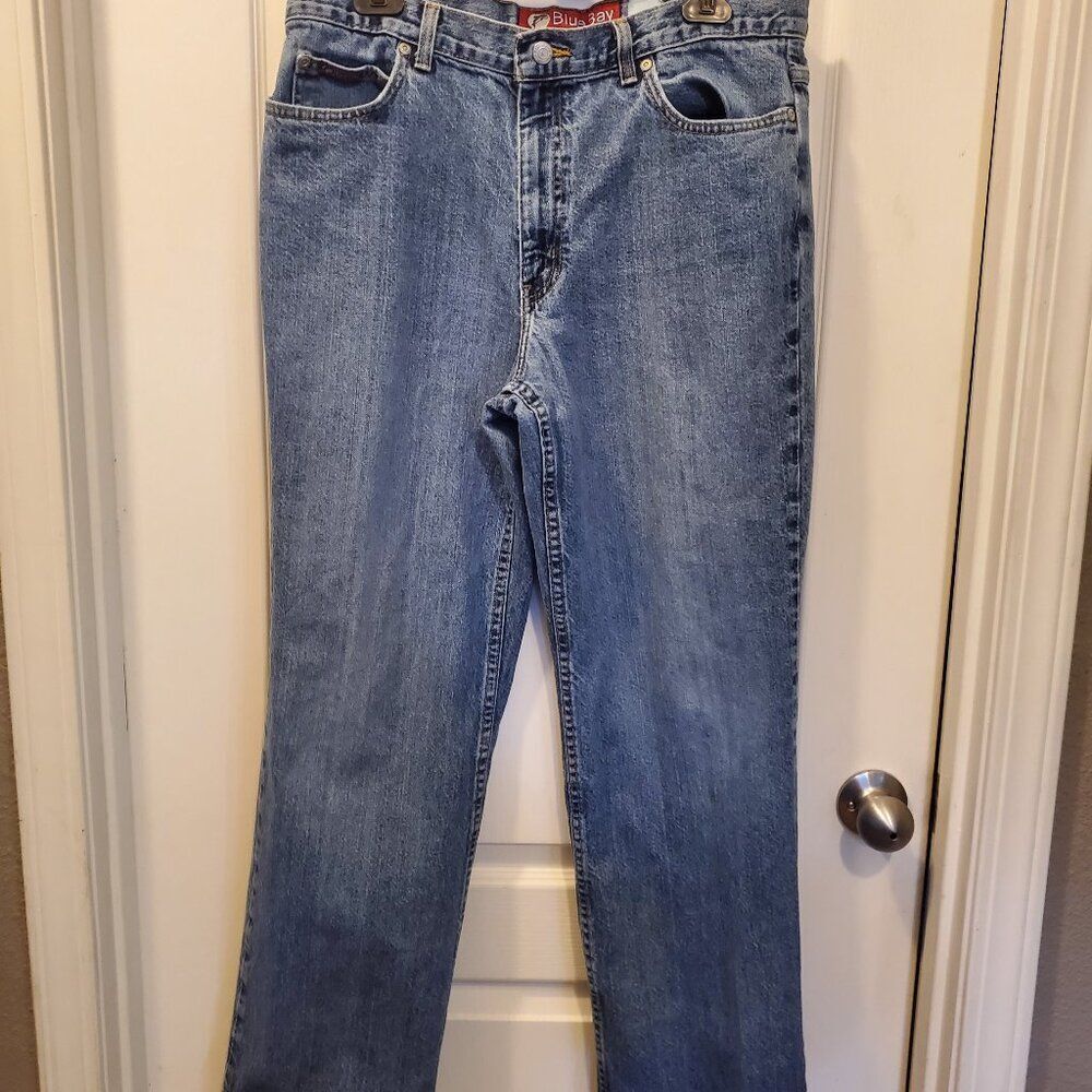 Vintage 90’s BlueBay Boyfriend Jeans - perfectly worn 100% cotton 34x32 - Picture 2 of 5